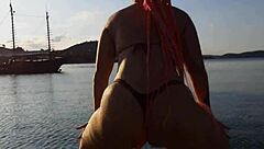 débora fantine dançando surtada na ilha, teasing with brazilian sexy moves