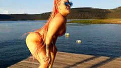 débora fantine dançando surtada na ilha, teasing with brazilian sexy moves