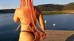 débora fantine dançando surtada na ilha, teasing with brazilian sexy moves