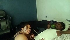 Angelg poses seductively for the camera while Kuzz dives into her pussy!