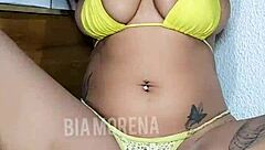 Tattooed Brazilian Woman Seductively Shows Off Her Sensual Body