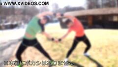 Intense orgy creampie party in mountains