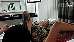 we're both jerking off watching each other get hot and horny