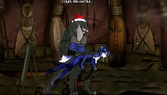 Kyrstal Lok receives blowjob and spanking in Christmas rebirth scene