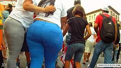 Beautiful Brunette Milf Walks Excitingly