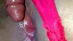 Gay guy in panties slides dildo deep! 😈