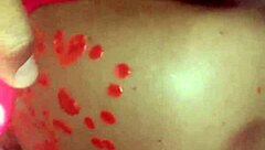 Waxplay session in stockings