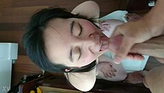 sopheak phou, an asian star, delivers a passionate blowjob