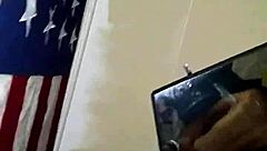 Amateur bent over in homemade scene