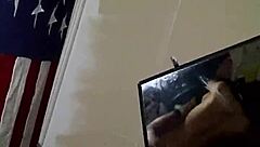 Amateur bent over in homemade scene