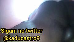 Kadu Castro moans during bareback group banging in Rio