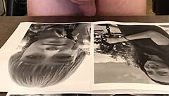 skinny mature teen masturbates shaved pussy, gets cumshot close up