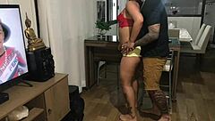 The Brazilian bandit enjoys fucking while listening to trap music