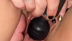 this milf fingers her wet pussy until she splashes everywhere
