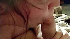 she's gagging and choking on my deepthroat blowjob late at night