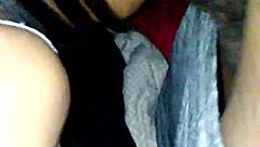 Ebony beauty performs deepthroat blowjob on monster cock