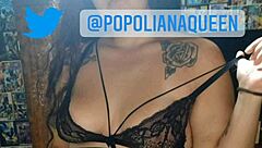 Popoliana dancing funk with plug in fat ass