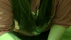 Asian babe gives handjob leading to cum facial