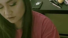 Asian babe gives handjob leading to cum facial