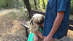 want to see a milf blowjob in the woods?