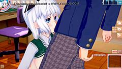 Youmu Konpaku's big tits get rubbed intensely in this 3D CG anime hentai scene!