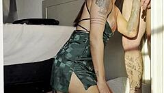 beautiful girl fucks her tight pussy and gets two cumshots