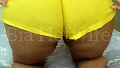 Watch me show off to my WhatsApp group with a thong in my pussy?