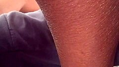 Slut teases her clit with cheating passion