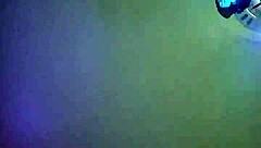 She's bent over in doggy style, riding hard.