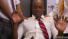 Gay guys get hard in the shower during HR meeting!