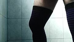 masturbating with stockings in gay cock session
