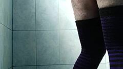 masturbating with stockings in gay cock session