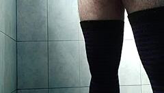 masturbating with stockings in gay cock session