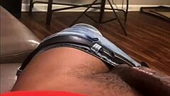 watch blu mere teach the girlfriend to suck that big black cock live?