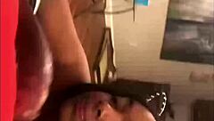 watch blu mere teach the girlfriend to suck that big black cock live?