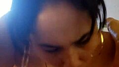 I am the whore eagerly sucking that big black monster cock.