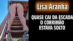 lisa aranha sensualizing and almost falling from stairs 😍