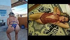 lisa aranha sensualizing and almost falling from stairs 😍