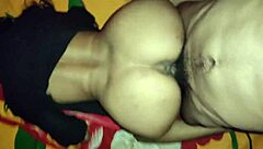 Husband and wife share a quiet evening together at home.