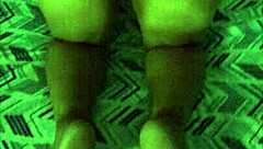 Blonde prostitute sits and cums