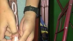 intense anal dildo fucking to creampie