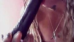 darlin davne playing with her wet pussy and dildo, bonus blowjob 😊