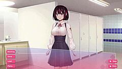 Raw Hgame Schoolgirl Sucks Cock in Wild Blowjob Scene