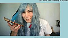 kinoko rin whispers secrets as you peek under her skirt in cosplay