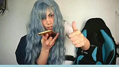 kinoko rin whispers secrets as you peek under her skirt in cosplay