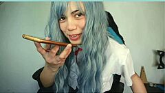 kinoko rin whispers secrets as you peek under her skirt in cosplay