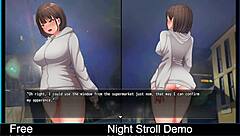 Emotional night stroll in anime hentai