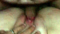 My wife gets pounded by an old cock in a suggestive scene.