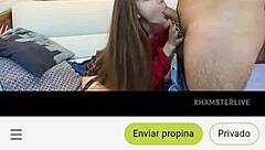 Ei, olha essa foda molhada colombiana na cam