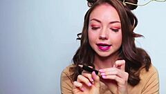 i'm wearing a cute deer costume for fun